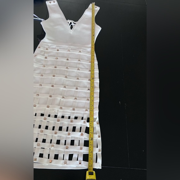 Bebe white studded midi dress /women’s size small/ NWT - Picture 9 of 9